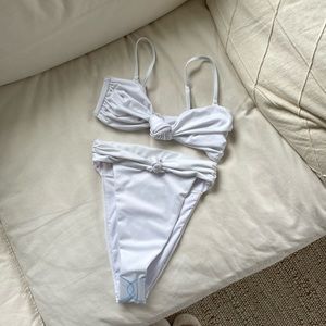 NWT ASOS White High Waisted Bikini